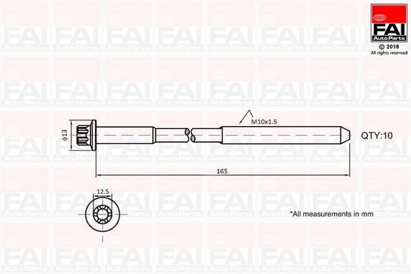 FAI AUTOPARTS Syl.kannen pulttisarja B1465